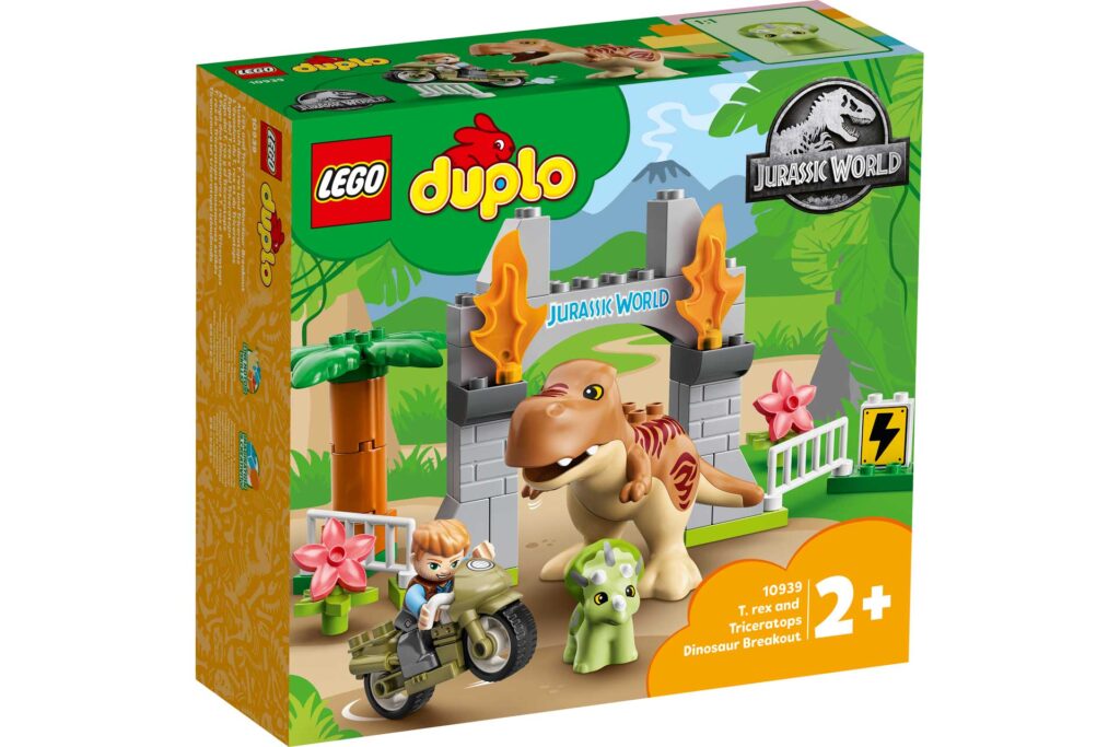 LEGO 10939 DUPLO T. rex en Triceratops dinosaurus ontsnapping