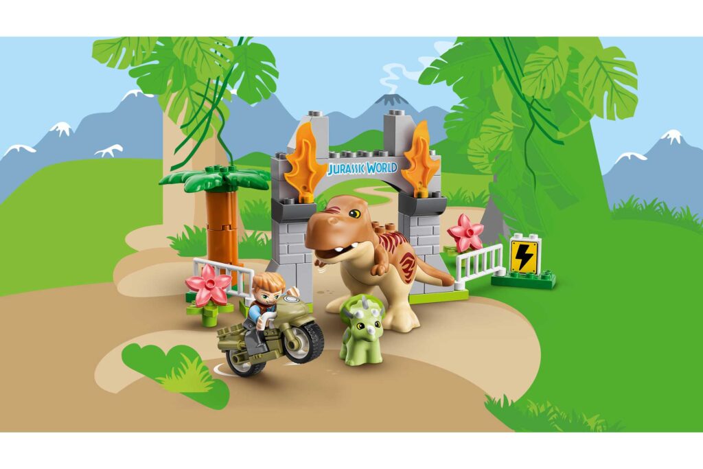 LEGO 10939 DUPLO T. rex en Triceratops dinosaurus ontsnapping - Afbeelding 6