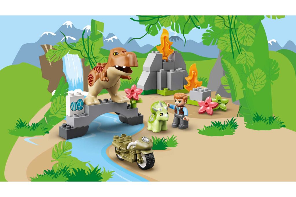LEGO 10939 DUPLO T. rex en Triceratops dinosaurus ontsnapping - Afbeelding 3