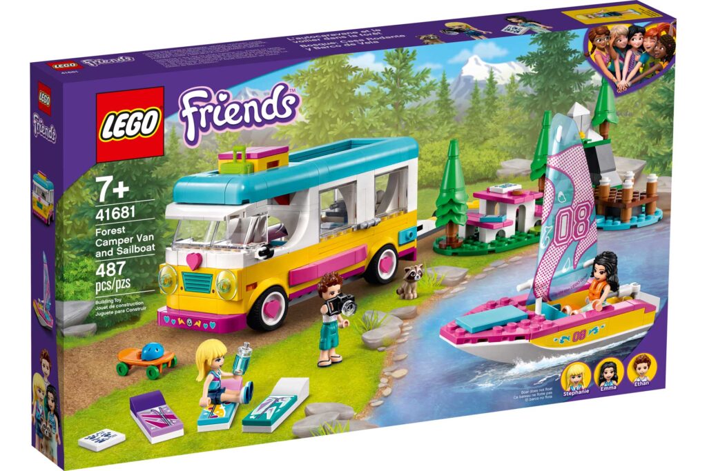 LEGO 41681 Friends Boscamper en zeilboot