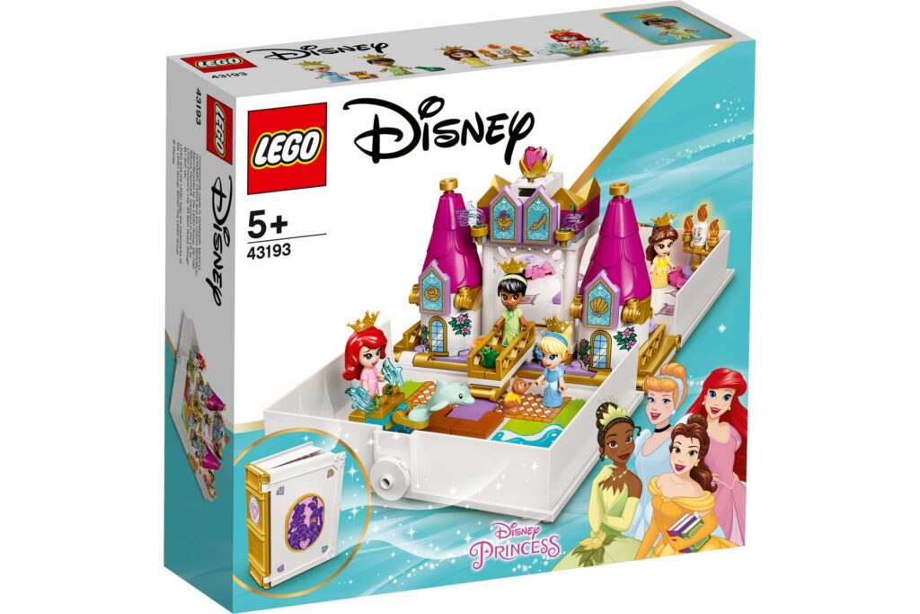 LEGO 43193 Disney Ariel, Belle, Assepoester en Tiana's verhalenboekavontuur