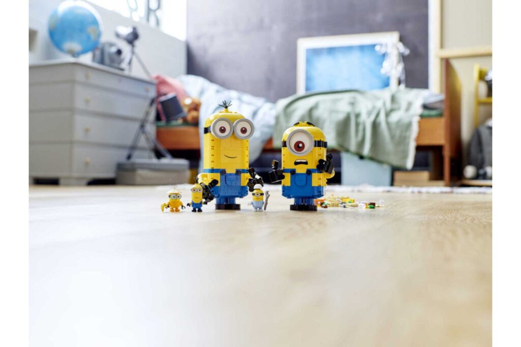 LEGO 75551 Minions Rise of Gru Minions-figuren van stenen en hun schuilplaats - Afbeelding 12