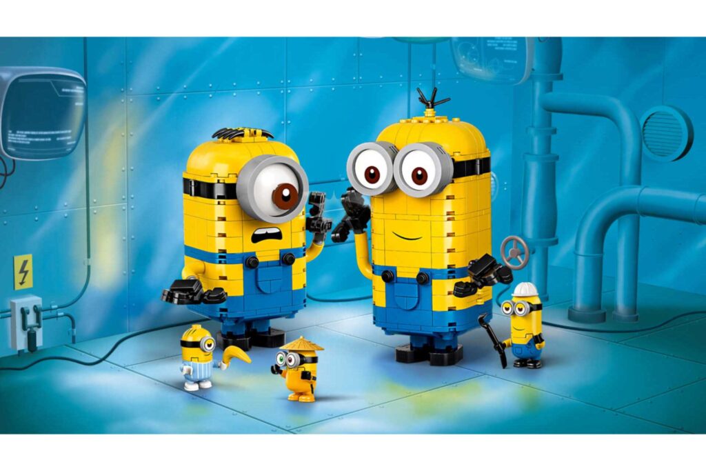 LEGO 75551 Minions Rise of Gru Minions-figuren van stenen en hun schuilplaats - Afbeelding 4