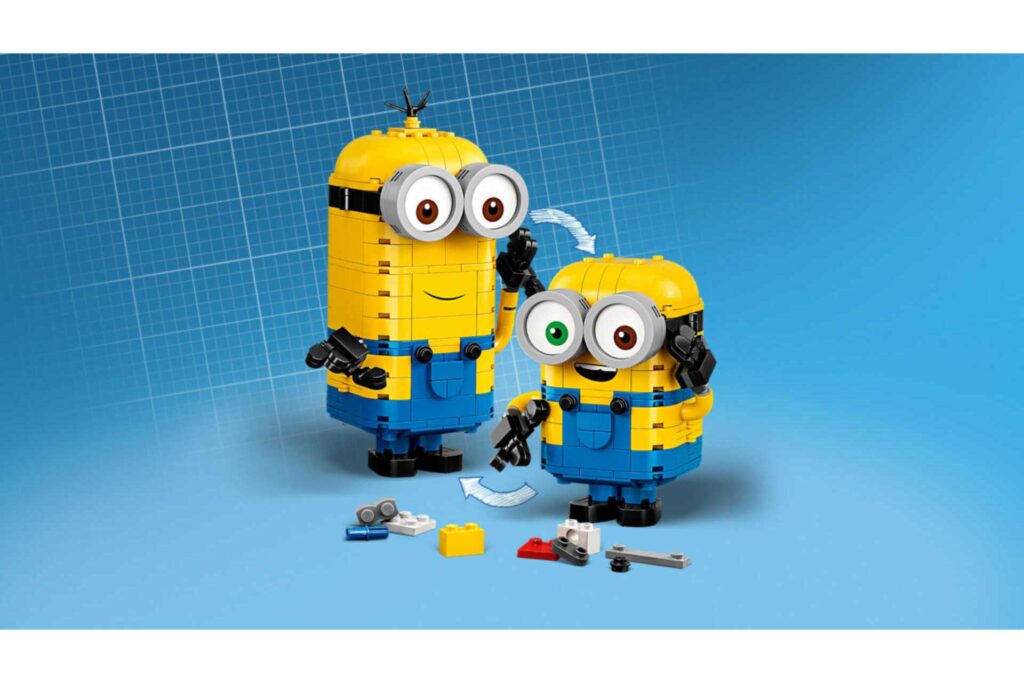 LEGO 75551 Minions Rise of Gru Minions-figuren van stenen en hun schuilplaats - Afbeelding 6