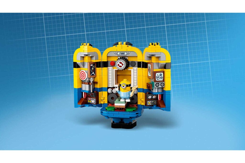 LEGO 75551 Minions Rise of Gru Minions-figuren van stenen en hun schuilplaats - Afbeelding 8