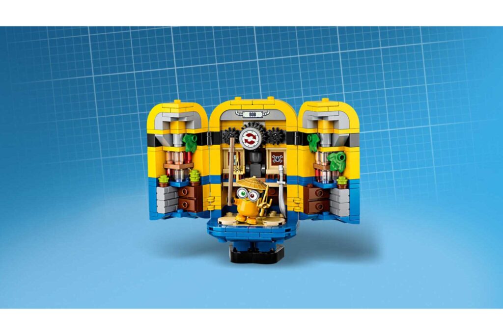 LEGO 75551 Minions Rise of Gru Minions-figuren van stenen en hun schuilplaats - Afbeelding 9