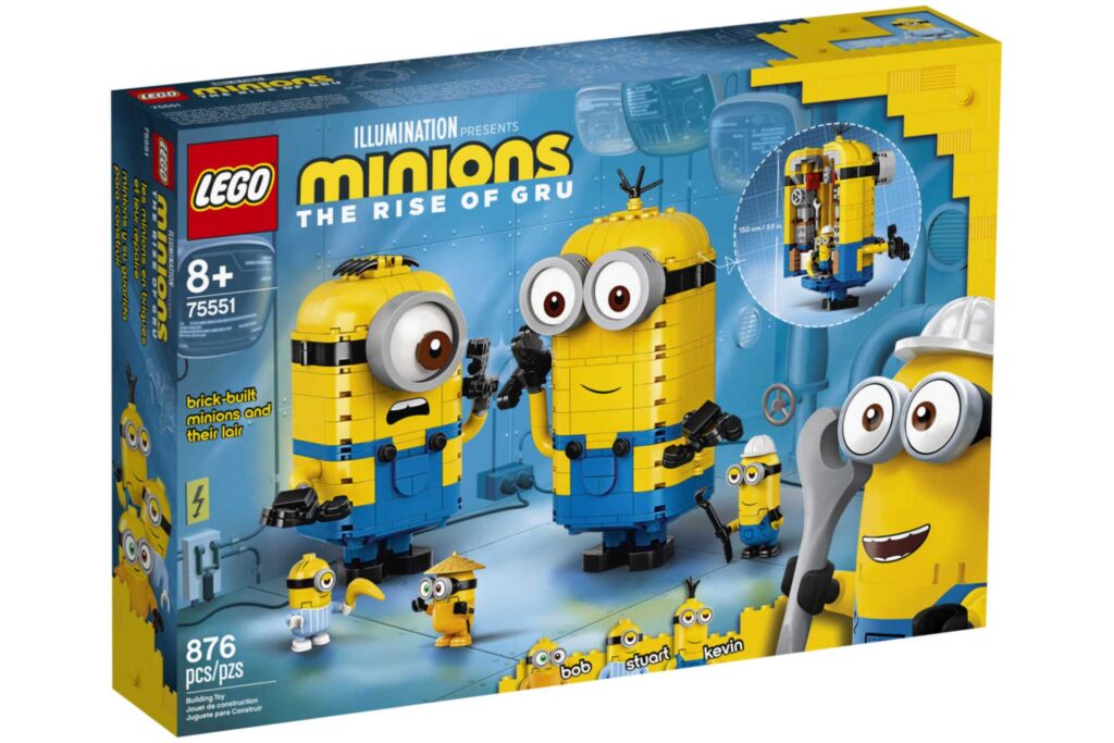 LEGO 75551 Minions Rise of Gru Minions-figuren van stenen en hun schuilplaats