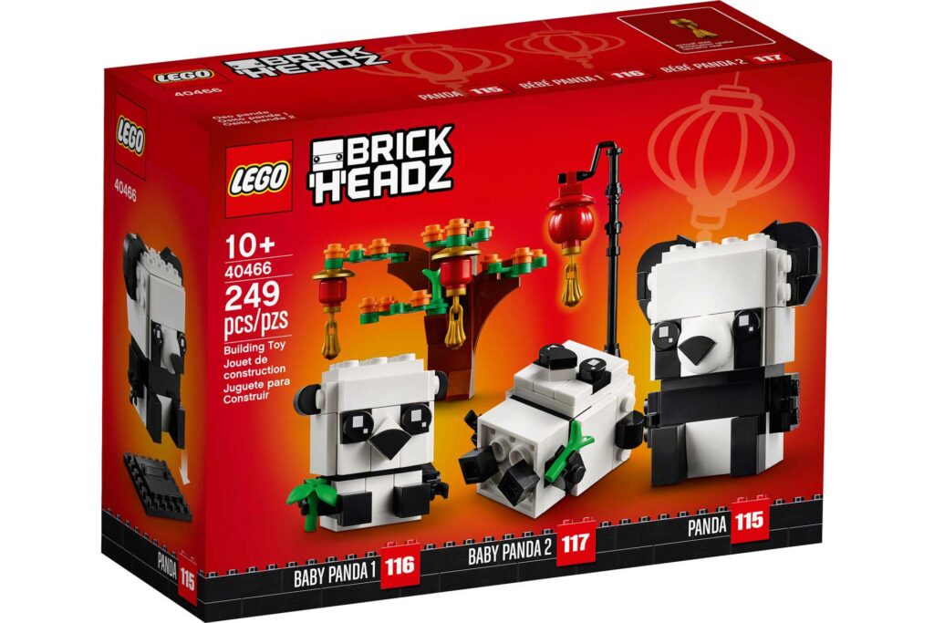 LEGO 40466 Panda's voor Chinees nieuwjaar