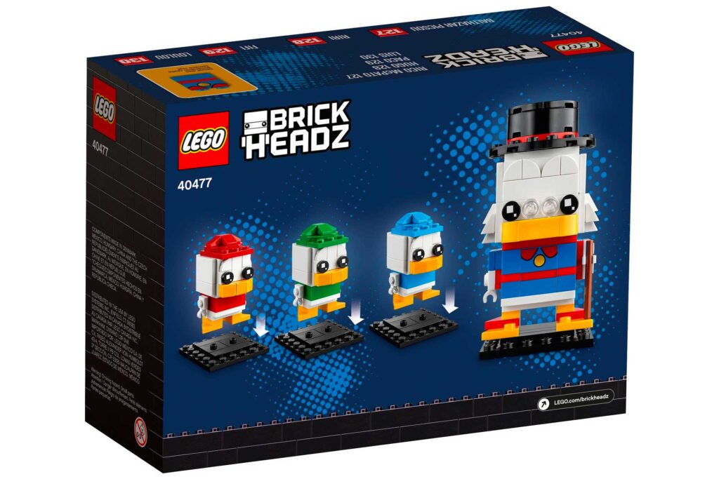 LEGO 40477 BrickHeadz Dagobert Duck, Kwik, Kwek en Kwak - Afbeelding 6