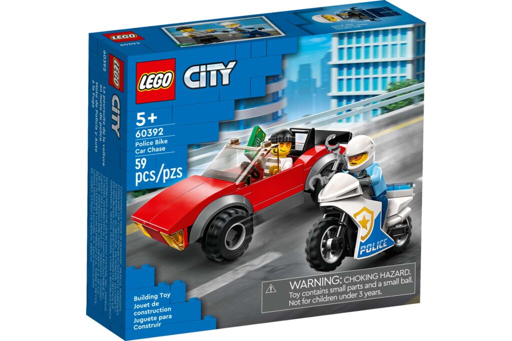 LEGO 60392 City Achtervolging auto op politiemotor