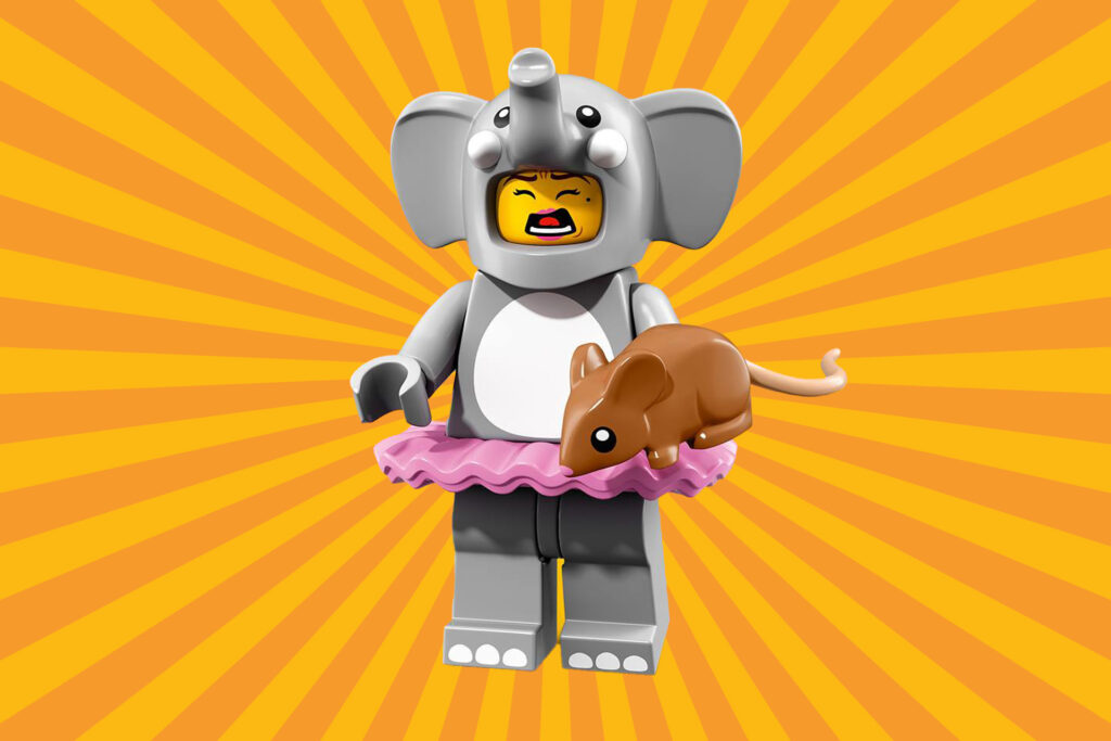 LEGO 71021 Minifiguren Serie 18: Feestje - Elephant Costume Girl