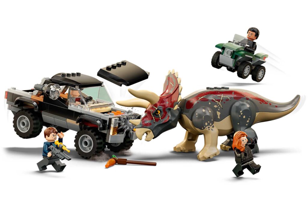 LEGO 76950 Jurassic World Triceratops pick-up truck hinderlaag - Afbeelding 4