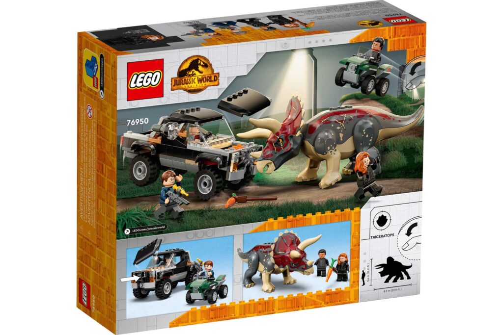 LEGO 76950 Jurassic World Triceratops pick-up truck hinderlaag - Afbeelding 9