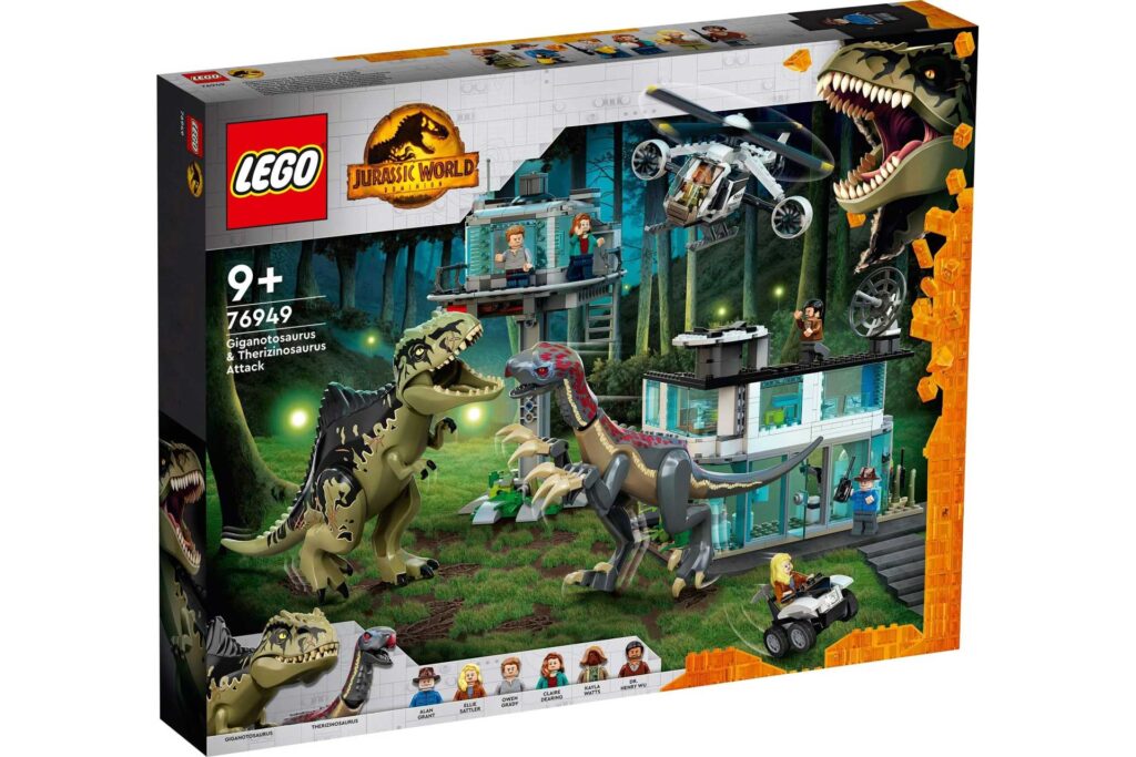 LEGO 76949 Jurassic World Giganotosaurus & Therizinosaurus aanval