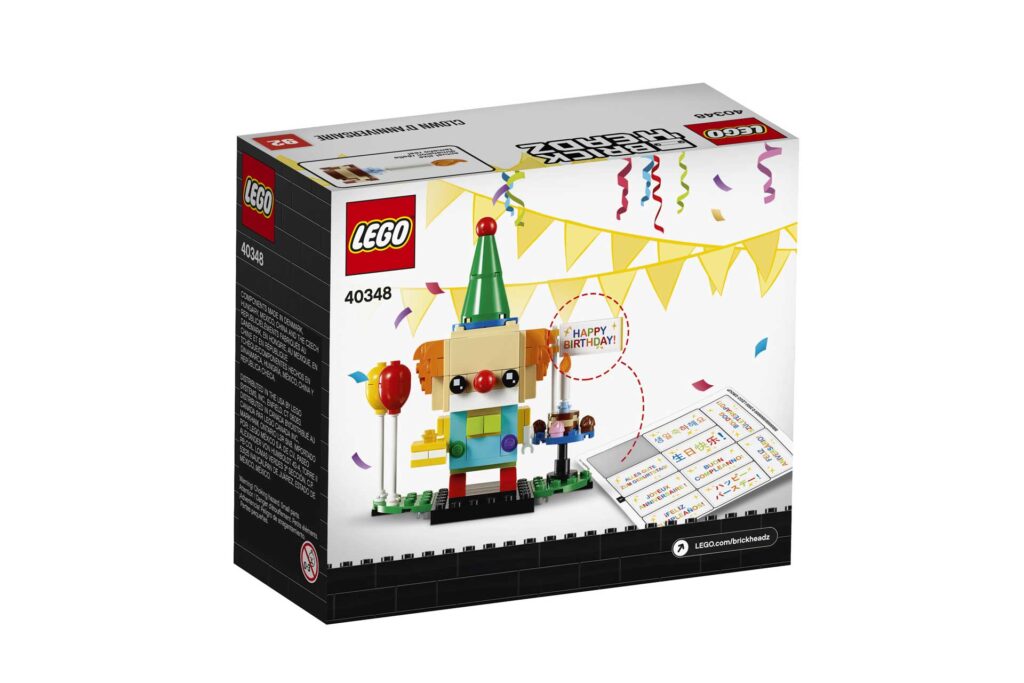 LEGO 40348 Brickheadz Verjaardagsclown