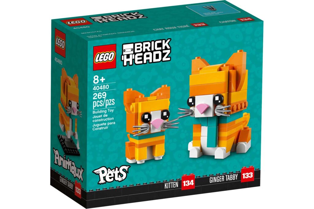 LEGO 40480 BrickHeadz Rode gestreepte kat