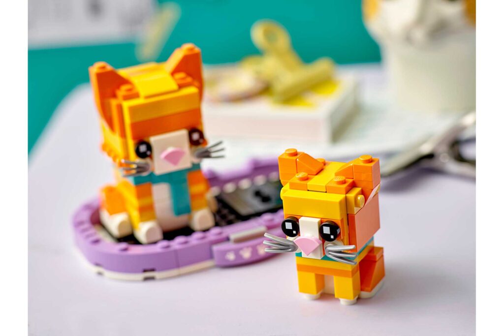 LEGO 40480 BrickHeadz Rode gestreepte kat - Afbeelding 4