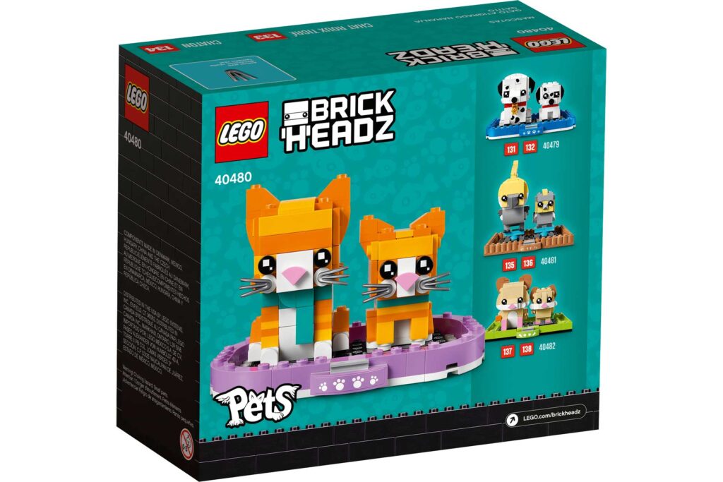 LEGO 40480 BrickHeadz Rode gestreepte kat - Afbeelding 3