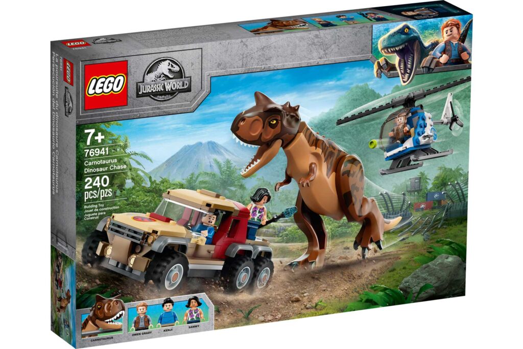 LEGO 76941 Jurassic World Achtervolging van dinosaurus Carnotaurus