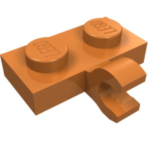 11476 - Plate, Modified 1 x 2 with Clip on Side (Horizontal Grip)