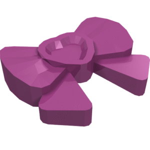 11618 - Friends Accessories Hair Decoration, Bow with Heart, Long Ribbon, and Small Pin