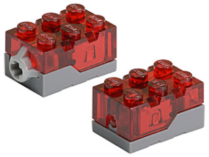 54930c01 - Electric, Light Brick 2 x 3 x 1 1/3 with Trans-Red Top and Red LED Light
