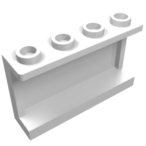 14718 - Panel 1 x 4 x 2 with Side Supports - Hollow Studs