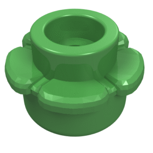 24866 - Plate, Round 1 x 1 with Flower Edge (5 Petals)