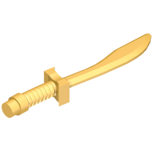 25111 - Minifigure, Weapon Sword, Saber / Dao Curved Blade and Hilt with Bar End