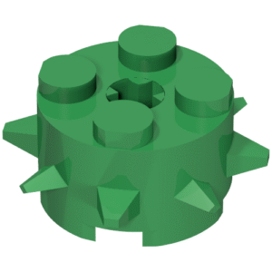 27266 - Brick, Round 2 x 2 with Spikes and Axle Hole