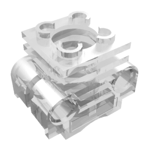 2850a - Technic Engine Cylinder with Partial Hollow Studs on Top and Side Slots