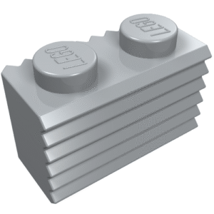 2877 - Brick, Modified 1 x 2 with Grille / Fluted Profile
