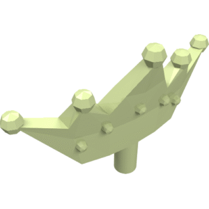 33322 - Minifigure, Crown Tiara, 5 Points, Rounded Ends