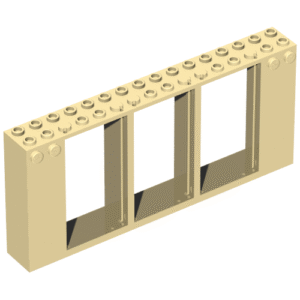 35103 - Door, Frame 2 x 16 x 6 with 3 Openings and 2 Studs on Either Side on Front