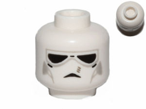 3626pb1015 - Minifigure, Head Alien with Face Mask with Black Goggles Pattern (SW V-wing Pilot)