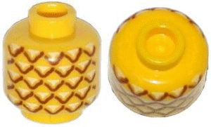 3626pb1018 - Minifigure, Head without Face with Pineapple Pattern