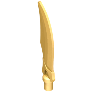 37341a - Minifigure, Weapon Sword Curved Blade with Bar