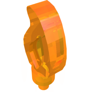 37775 - Wave Rounded Straight Single with Small Pin End (Candle Flame)