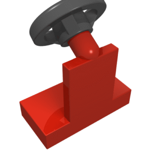 3829c01 - Vehicle, Steering Stand 1 x 2 with Black Steering Wheel
