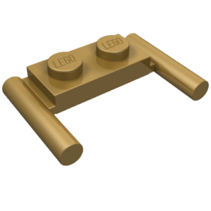 3839b - Plate, Modified 1 x 2 with Bar Handles - Flat Ends, Low Attachment
