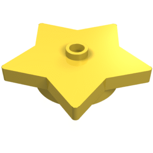 39611 - Plate, Round 4 x 4 x 2/3 with Star and Open Stud
