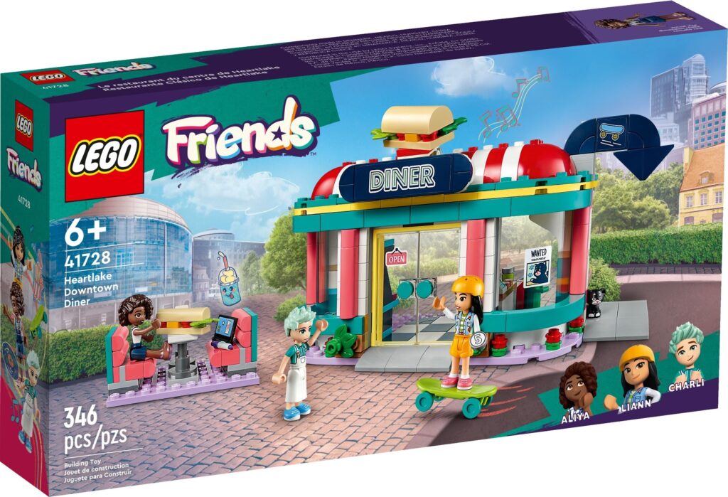 LEGO® Friends Heartlake Downtown Diner 41728 Building Toy Set (346 Pieces) - Afbeelding 2