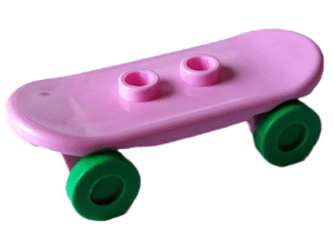 42511c06 - Minifigure, Utensil Skateboard Deck with Bright Green Wheels (42511 / 2496)