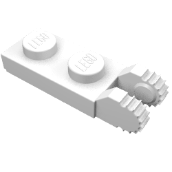 44302 - Hinge Plate 1 x 2 Locking with 2 Fingers on End