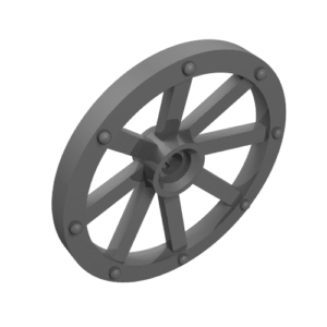 4489b - Wheel Wagon Large 33mm D., Hole Notched for Wheels Holder Pin
