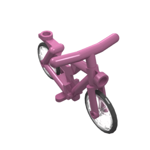 4719c01 - Bicycle with Handlebars with Trans-Clear Wheels and Black Tires (4719 / 4720 / 2807)