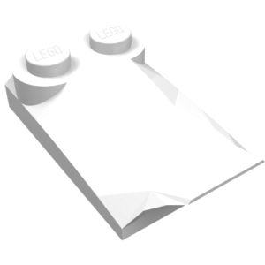 47456 - Slope, Curved 3 x 2 x 2/3 with 2 Studs, Wing End