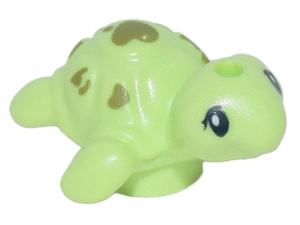 49576pb01 - Turtle, Friends Style, Baby with Black Eyes and Olive Green Spots Pattern