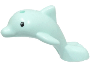 49579pb03 - Dolphin, Friends Style, Baby Jumping with Black Eyes Pattern