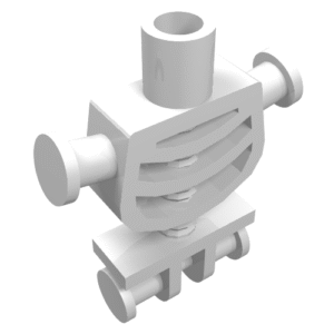 60115 - Torso Skeleton, Rounded Rib Cage and Thick Shoulder Pins